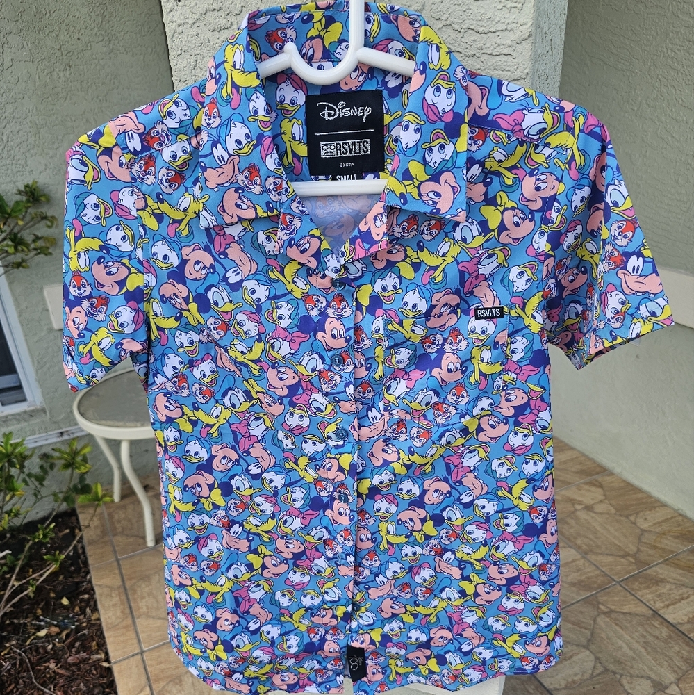 Disney RSVLTS Limited Edition Disney 100 Anniversary Button Down Shirt Wm Sz S